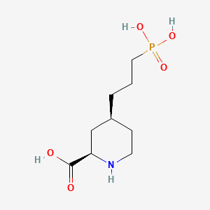 molecular formula C9H18NO5P B1662598 (2R*,4S*)-4-(3-Phosphonopropyl)-2-piperidinecarboxylic acid CAS No. 113190-92-4