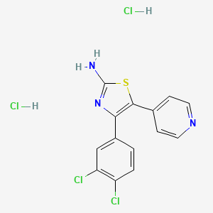 molecular formula C14H11Cl4N3S B1662603 Cgh 2466 dihydrochloride CAS No. 1177618-54-0