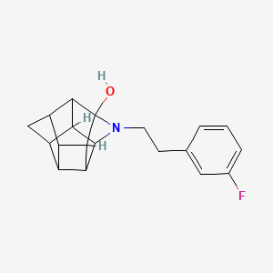 molecular formula C19H20FNO B1662611 (N-(3'-Fluorophenyl)ethyl-4-azahexacyclo[5.4.1.02,6.03,10.05,9.08,11]dodecan-3-ol 