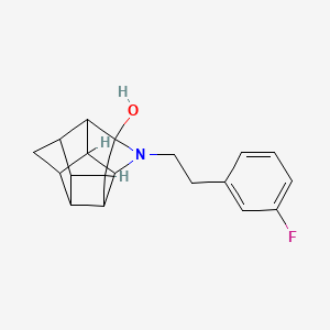 molecular formula C19H20FNO B1662611 (N-(3'-Fluorophenyl)ethyl-4-azahexacyclo[5.4.1.02,6.03,10.05,9.08,11]dodecan-3-ol CAS No. 362512-81-0