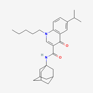 molecular formula C28H38N2O2 B1662615 N-(Adamant-1-yl)-6-isopropyl-4-oxo-1-pentyl-1,4-dihydroquinoline-3-carboxamide CAS No. 1048038-90-9