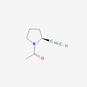 molecular formula C8H11NO B166262 1-[(2S)-2-Ethynylpyrrolidin-1-yl]ethanone CAS No. 128960-02-1