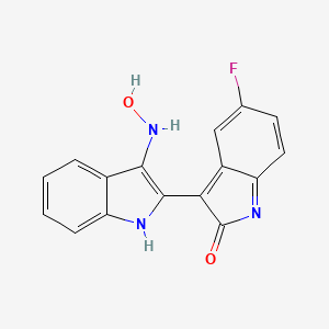 B1662627 5'-Fluoroindirubinoxime CAS No. 861214-33-7
