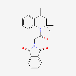 molecular formula C22H22N2O3 B1662641 2-[2-oxo-2-(2,2,4-trimethyl-3,4-dihydroquinolin-1(2H)-yl)ethyl]-1H-isoindole-1,3(2H)-dione CAS No. 332382-54-4