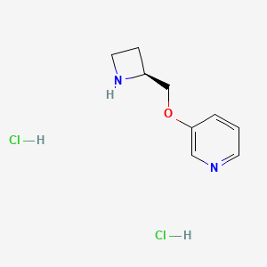 molecular formula C9H14Cl2N2O B1662648 (S)-3-(Azetidin-2-ylmethoxy)pyridine dihydrochloride CAS No. 174740-86-4