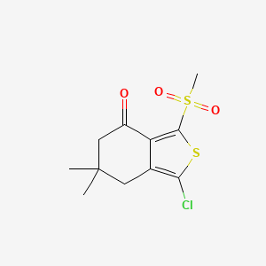 B1662653 1-Chloro-6,6-dimethyl-3-methylsulfonyl-5,7-dihydro-2-benzothiophen-4-one CAS No. 882288-28-0