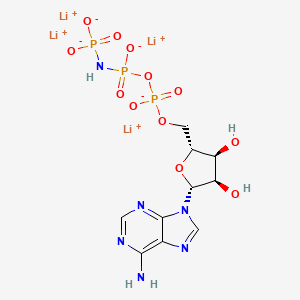 molecular formula C10H13Li4N6O12P3 B1662660 Tetralithium 9-[5-O-({[(phosphonatoamino)phosphinato]oxy}phosphinato)pentofuranosyl]-9H-purin-6-amine CAS No. 72957-42-7