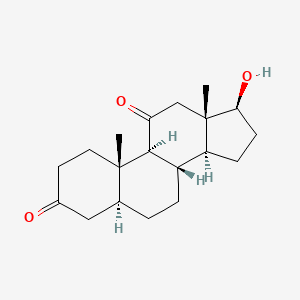 molecular formula C19H28O3 B1662675 5alpha-Androstane-3,11-dione, 17beta-hydroxy- CAS No. 32694-37-4