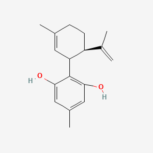 molecular formula C17H22O2 B1662686 5-Methyl-2-[(1R,6R)-3-methyl-6-(1-methylethenyl)-2-cyclohexen-1-yl]-1,3-benzenediol CAS No. 35482-50-9