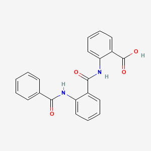 molecular formula C21H16N2O4 B1662692 2-(2-BENZAMIDOBENZAMIDO)BENZOIC ACID CAS No. 10129-16-5