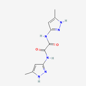 molecular formula C10H12N6O2 B1662697 N~1~,N~2~-Bis(5-methyl-1H-pyrazol-3-yl)ethanediamide CAS No. 625385-95-7
