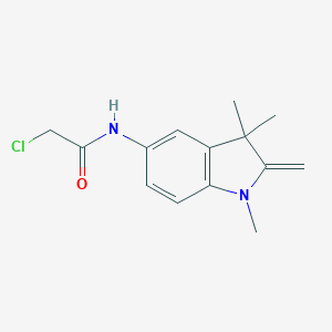 molecular formula C14H17ClN2O B016627 5-Chloroacetamido-2-methylene-1,3,3-trimethylindoline CAS No. 51980-53-1
