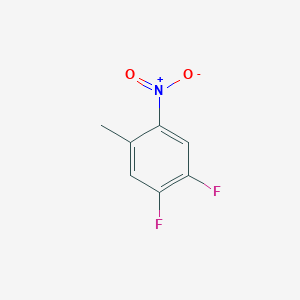 molecular formula C7H5F2NO2 B166270 1,2-二氟-4-甲基-5-硝基苯 CAS No. 127371-50-0