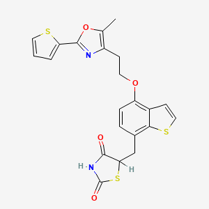 molecular formula C22H18N2O4S3 B1662703 BM152054 CAS No. 213411-84-8