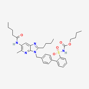 butyl N-[2-[4-[[2-butyl-5-methyl-6-(pentanoylamino)imidazo[4,5-b]pyridin-3-yl]methyl]phenyl]phenyl]sulfonylcarbamate