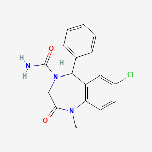 molecular formula C₁₇H₁₆ClN₃O₂ B1662707 Carburazepam CAS No. 59009-93-7