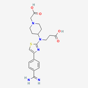 3-[[4-(4-Carbamimidoylphenyl)-1,3-thiazol-2-yl]-[1-(carboxymethyl)piperidin-4-yl]amino]propanoic acid