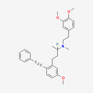 N-[2-(3,4-dimethoxyphenyl)ethyl]-4-[5-methoxy-2-(2-phenylethynyl)phenyl]-N-methylbutan-2-amine