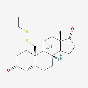 molecular formula C₂₁H₃₀O₂S₂ B1662730 19-(Ethyldithio)androst-4-ene-3,17-dione CAS No. 99957-90-1