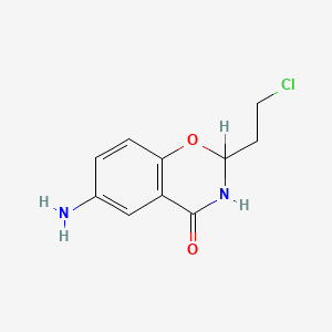 molecular formula C₁₀H₁₁ClN₂O₂ B1662735 Aminochlorthenoxazin CAS No. 3567-76-8