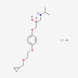 molecular formula C18H30ClNO4 B1662746 Cicloprolol Hydrochloride CAS No. 63686-79-3