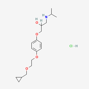 molecular formula C₁₈H₃₀ClNO₄ B1662746 Cicloprolol hydrochloride CAS No. 63686-79-3