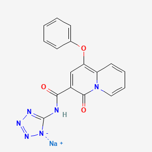 molecular formula C17H11N6NaO3 B1662753 Quinotolast Sodium CAS No. 101193-62-8