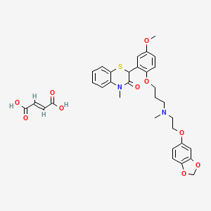 molecular formula C₃₃H₃₆N₂O₁₀S B1662754 Semotiadil recemate fumarate CAS No. 123388-25-0