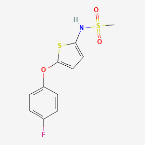 molecular formula C₁₁H₁₀FNO₃S₂ B1662755 N-[5-(4-fluorophenoxy)thiophen-2-yl]methanesulfonamide CAS No. 190967-35-2