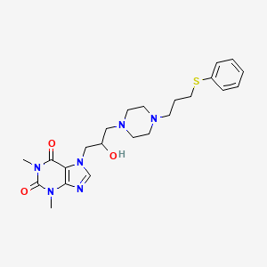 molecular formula C₂₃H₃₂N₆O₃S B1662757 Tazifylline CAS No. 79712-55-3