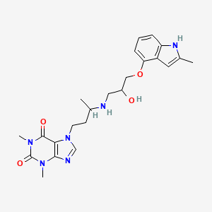 molecular formula C₂₃H₃₀N₆O₄ B1662758 Teoprolol CAS No. 65184-10-3