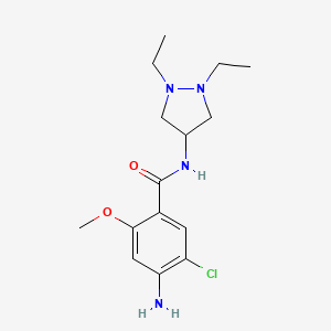 molecular formula C₁₅H₂₃ClN₄O₂ B1662759 Dazopride CAS No. 70181-03-2