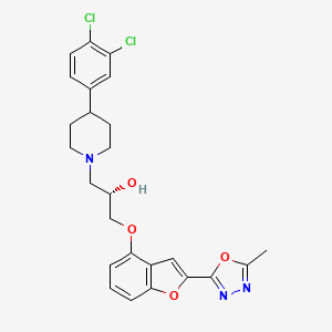 molecular formula C₂₅H₂₅Cl₂N₃O₄ B1662761 MIN-117 free base CAS No. 310392-94-0