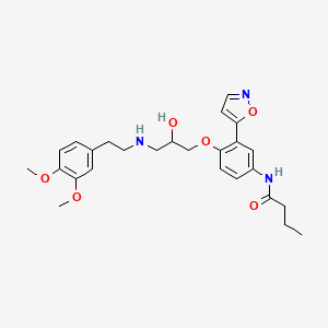 molecular formula C26H33N3O6 B1662767 Ecastolol CAS No. 77695-52-4