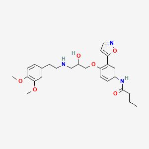 molecular formula C₂₆H₃₃N₃O₆ B1662767 Ecastolol CAS No. 77695-52-4