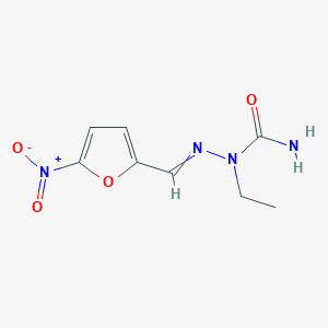 molecular formula C8H10N4O4 B1662773 Hydrazinecarboxamide, 1-ethyl-2-((5-nitro-2-furanyl)methylene)- CAS No. 5579-89-5