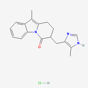 molecular formula C18H20ClN3O B1662777 10-methyl-7-[(5-methyl-1H-imidazol-4-yl)methyl]-8,9-dihydro-7H-pyrido[1,2-a]indol-6-one;hydrochloride 
