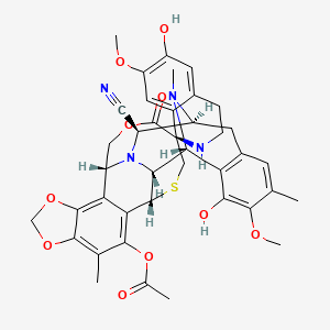 molecular formula C₄₀H₄₂N₄O₁₀S B1662780 Ecteinascidin 770 CAS No. 114899-80-8
