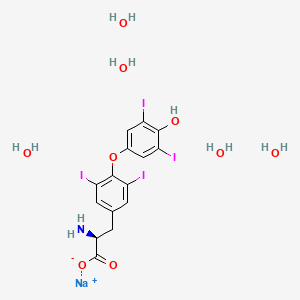 molecular formula C15H20I4NNaO9 B1662789 L-Thyroxine sodium salt pentahydrate CAS No. 6106-07-6