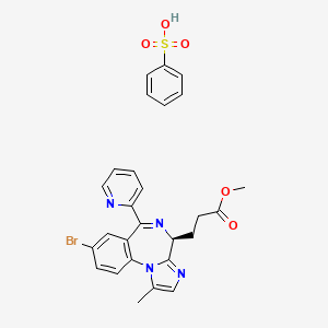 molecular formula C27H25BrN4O5S B1662791 Remimazolam (benzenesulfonate) CAS No. 1001415-66-2