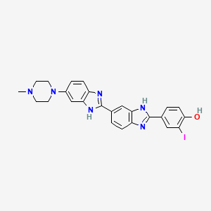 molecular formula C25H23IN6O B1662812 2-(2-(3-Iodo-4-hydroxyphenyl)-6-benzimidazolyl)-6-(1-methyl-4-piperazyl)benzimidazole CAS No. 106050-84-4