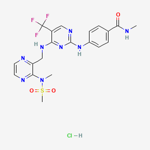 molecular formula C20H22ClF3N8O3S B1662817 Defactinib hydrochloride CAS No. 1073160-26-5