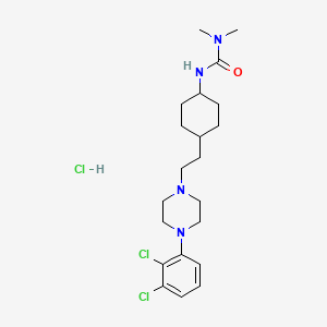 molecular formula C21H33Cl3N4O B1662819 Cariprazine hydrochloride 