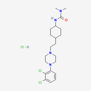 molecular formula C21H33Cl3N4O B1662819 Cariprazine hydrochloride CAS No. 1083076-69-0