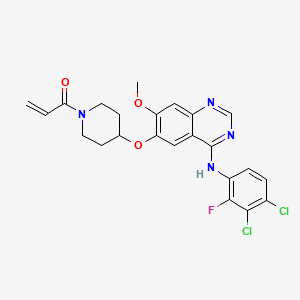 molecular formula C₂₃H₂₁Cl₂FN₄O₃ B1662824 Poziotinib CAS No. 1092364-38-9