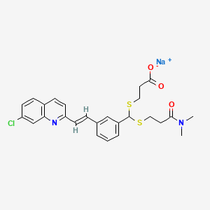 molecular formula C₂₆H₂₆ClN₂O₃S₂.Na B1662832 MK-571 sodium CAS No. 115103-85-0