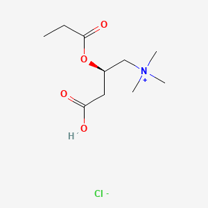molecular formula C10H20ClNO4 B1662837 (R)-3-(Propionyloxy)-4-(trimethylammonio)butanoate hydrochloride CAS No. 119793-66-7