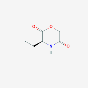 molecular formula C7H11NO3 B166285 (S)-3-Isopropylmorpholine-2,5-dione CAS No. 127094-72-8
