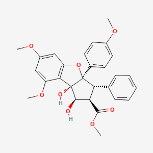 molecular formula C28H28O8 B1662871 Aglafolin CAS No. 143901-35-3