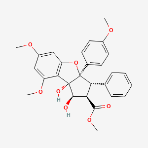 molecular formula C28H28O8 B1662871 Aglafoline CAS No. 143901-35-3